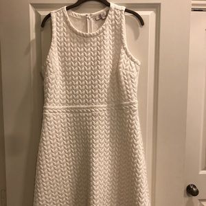 White fit and flare dress